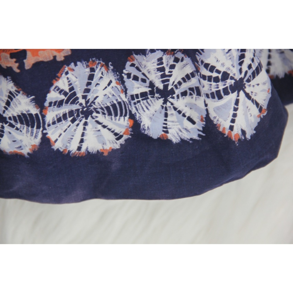 Vintage Jack Schnittman Full Midi Skirt S Blue Orange Tie Dye Boho Hippie #1006 - Picture 14 of 16